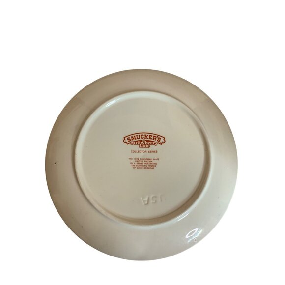 Smuckers Collector Plate 1976 Christmas Limited Edition David Coolidge 9 Inch - Picture 3 of 5